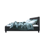 Soho Bed Frame Fabric - Charcoal Double