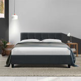 Soho Bed Frame Fabric - Charcoal Double