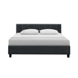 Soho Bed Frame Fabric - Charcoal King