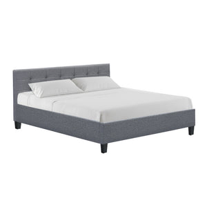 Soho Bed Frame Fabric - Grey King