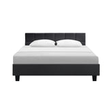 Tino Bed Frame Fabric - Charcoal King