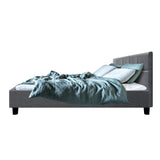 Tino Bed Frame Fabric - Grey Queen