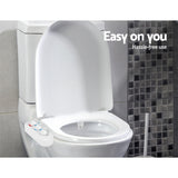 Bidet Toilet Seat Cold Hot Water Spray Non Electric Dual Nozzles Sprayer Hygiene