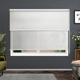 Roller Blinds Blockout Blackout Curtains Window Double Dual Shades 1.8X2.1M WHWH