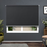 Roller Blinds Blockout Blackout Curtains Window Modern Shades 1.8X2.1M DarkGrey