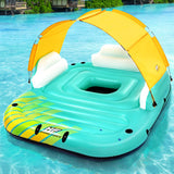 Bestway Float Inflatable Lounge Floats Raft Bed Pool Water Fun Sunshade Canopy