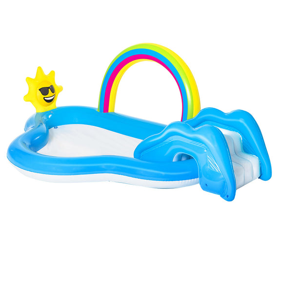 Bestway Swimming Pool Rainbow Slide Play Above Ground Kids Inflatable Pools