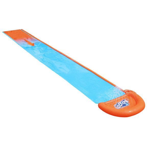 Bestway Inflatable Water Slip And Slide Single Kids Splash Toy Outdoor 4.88M