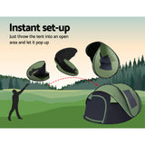 Weisshorn Instant Camping Tent 4-5 Person Pop up Tents Family Hiking Dome