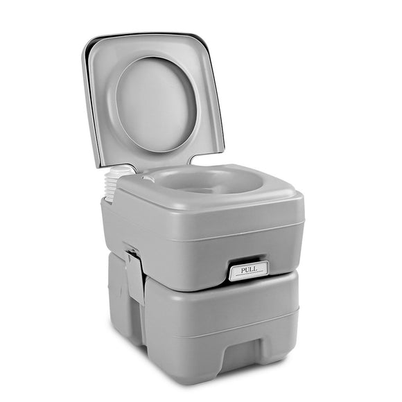 Weisshorn 20L Portable Outdoor Camping Toilet - Grey