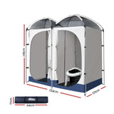 Weisshorn 20L Outdoor Double Toilet Camping Shower Tent Pop Up Change Room