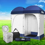 Weisshorn 20L Outdoor Double Toilet Camping Shower Tent Pop Up Change Room