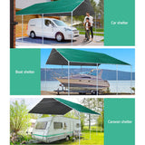 Carports 6m x6m Carport Kits Gazebo Canopy Tent Cover Metal Garden Shed Green