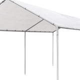 Carports 6m x6m Carport Kits Gazebo Canopy Tent Cover Metal Garden Shed White