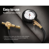 Giantz Tyre Deflater with Pressure Gauge Valve