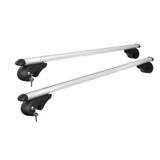 Universal Car Roof Rack 1200mm Cross Bars Aluminium Silver Adjustable Car 90kgs load Carrier