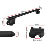 Universal Car Roof Rack Aluminium Cross Bars Adjustable 135cm Black Upgraded Holder Adjustable Car 90kgs load Carrier