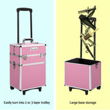 Embellir 7 in 1 Portable Cosmetic Beauty Makeup Trolley - Pink