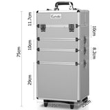 Embellir 7 in 1 Portable Cosmetic Beauty Makeup Trolley - Silver