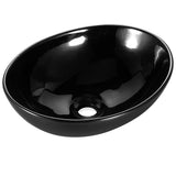 Cefito Ceramic Oval Sink Bowl - Black