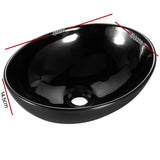 Cefito Ceramic Oval Sink Bowl - Black