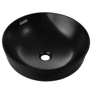 Cefito Ceramic Bathroom Basin Sink Vanity Bowl Above Counter Basins Matte Black