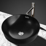 Cefito Ceramic Bathroom Basin Sink Vanity Bowl Above Counter Basins Matte Black