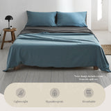 Cosy Club Sheet Set Cotton Sheets Double Blue Dark Blue