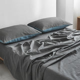 Cosy Club Sheet Set Cotton Sheets King Blue Dark Blue