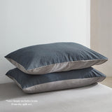 Cosy Club Sheet Set Cotton Sheets King Blue Dark Grey