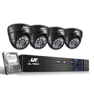 UL-Tech CCTV Security System 2TB 8CH DVR 1080P 4 Camera Sets