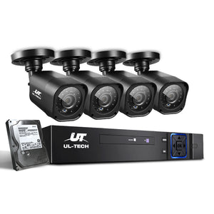 UL-Tech CCTV Security System 2TB 8CH DVR 1080P 4 Camera Sets