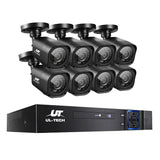 UL-TECH 8CH 5 IN 1 DVR CCTV Security System Video Recorder /w 8 Cameras 1080P HDMI Black