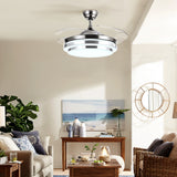 Devanti 42'' Ceiling Fan Light With Remote Control Fans Lamp Modern Retractable Blade