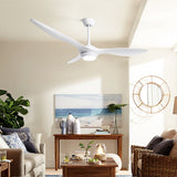 Devanti 52'' Ceiling Fan With Light Remote DC Motor 3 Blades 1300mm