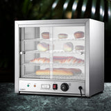 Devanti Commercial Food Warmer Pie Hot Display Showcase Cabinet Stainless Steel