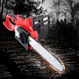 Giantz 20V Cordless Chainsaw - Black and Red