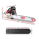 GIANTZ 62cc Commercial Petrol Chainsaw 20 Oregon Bar E-Start Chains Saw Tree