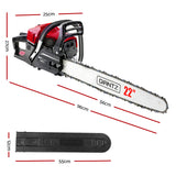 GIANTZ 58cc Commercial Petrol Chainsaw 22 Bar E-Start Chains Saw Tree Pruning