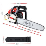 Giantz Petrol Chainsaw Commercial E-Start 18''