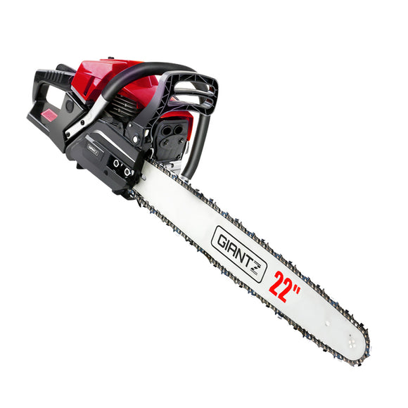 GIANTZ Latest 62cc Petrol Commercial Chainsaw 22 Bar E-Start Chain Saw Pruning