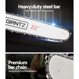 GIANTZ Latest 62cc Petrol Commercial Chainsaw 22 Bar E-Start Chain Saw Pruning