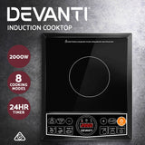 Devanti Portable Single Ceramic Electric Induction Cook Top - Black