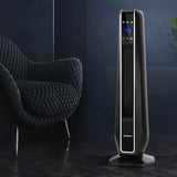 Devanti Electric Ceramic Tower Fan Heater Portable Oscillating Remote Control 2400W Black