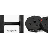 40KG 2-in-1 Dumbbell Barbell Set Adjustable Dumbbells Weights Home Gym Fitness