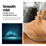 Devanti 300ml 4 in 1 Aroma Diffuser - Light Wood