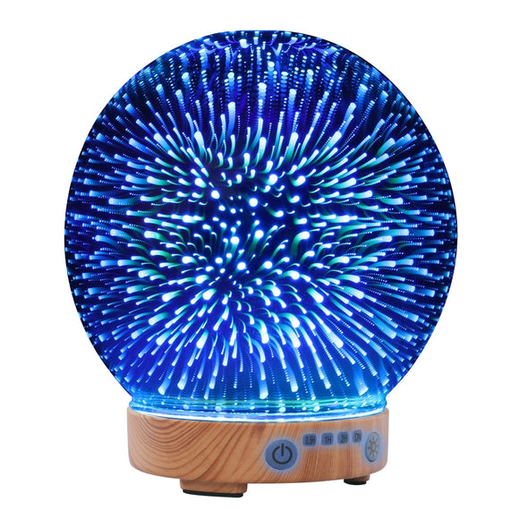 Devanti Aromatherapy Diffuser Aroma Humidifier Ultrasonic 3D Firework Light Oil