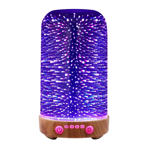 Devanti Aromatherapy Diffuser Aroma Humidifier Ultrasonic 3D Light Essential Oil