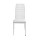 Artiss Set of 4 Dining Chairs PVC Leather - White