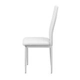 Artiss Set of 4 Dining Chairs PVC Leather - White